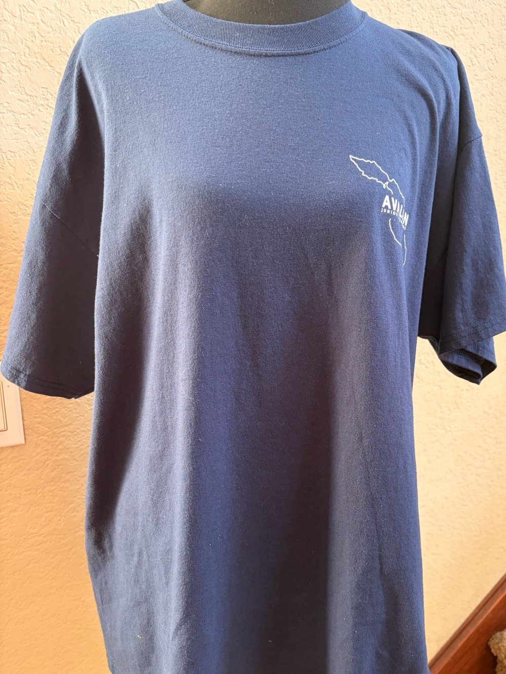 Avalon Navy Short-Sleeve Crew Tee with Small Chest Logo